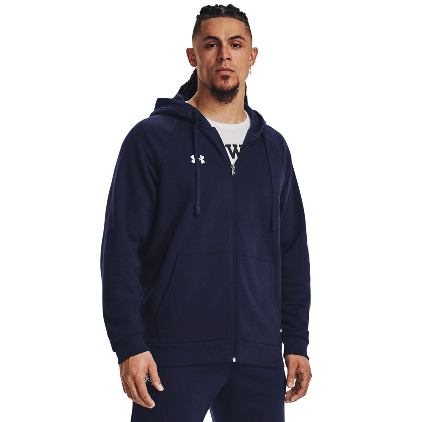 UA Rival Fleece FZ Hoodie - navy